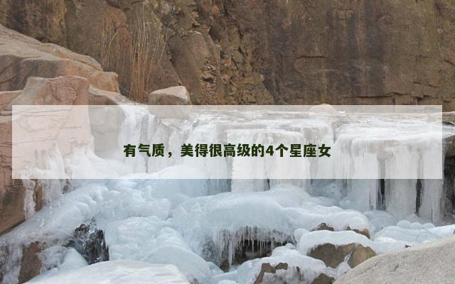 有气质，美得很高级的4个星座女