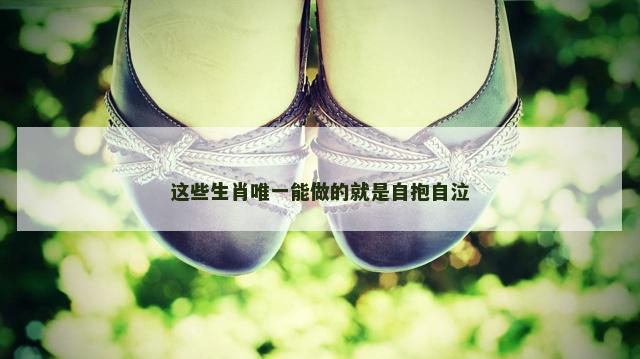 这些生肖唯一能做的就是自抱自泣