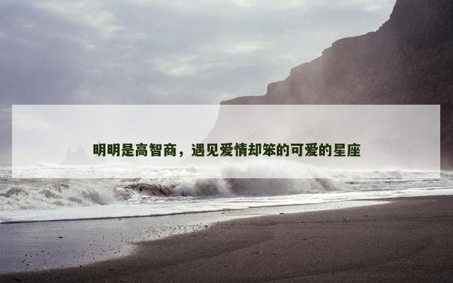 明明是高智商，遇见爱情却笨的可爱的星座