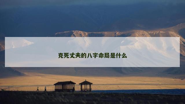克死丈夫的八字命局是什么