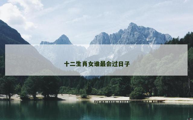 十二生肖女谁最会过日子