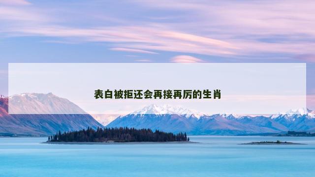 表白被拒还会再接再厉的生肖