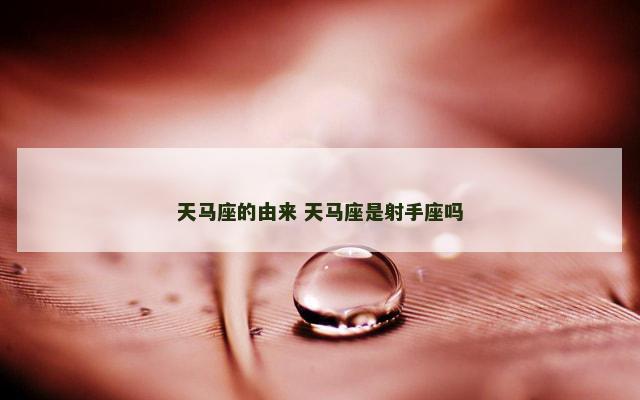 天马座的由来 天马座是射手座吗