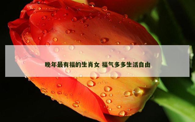 晚年最有福的生肖女 福气多多生活自由