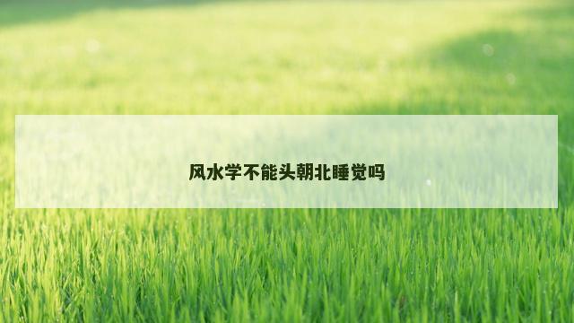 风水学不能头朝北睡觉吗