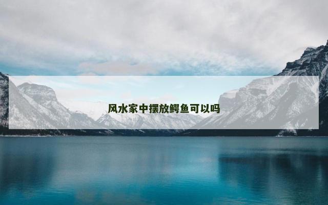 风水家中摆放鳄鱼可以吗