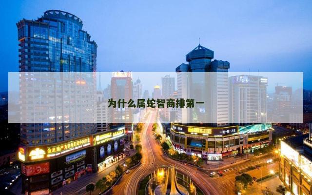 为什么属蛇智商排第一　