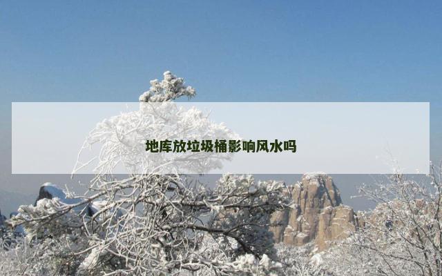 地库放垃圾桶影响风水吗