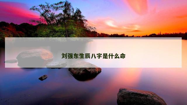 刘强东生辰八字是什么命