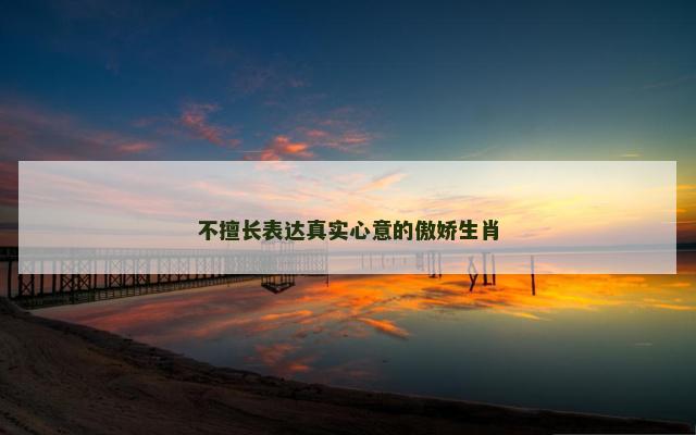 不擅长表达真实心意的傲娇生肖