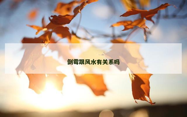 倒霉跟风水有关系吗