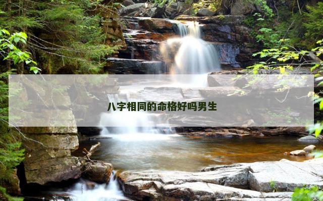 八字相同的命格好吗男生