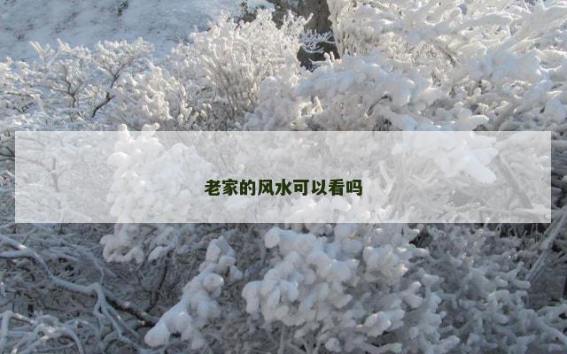 老家的风水可以看吗