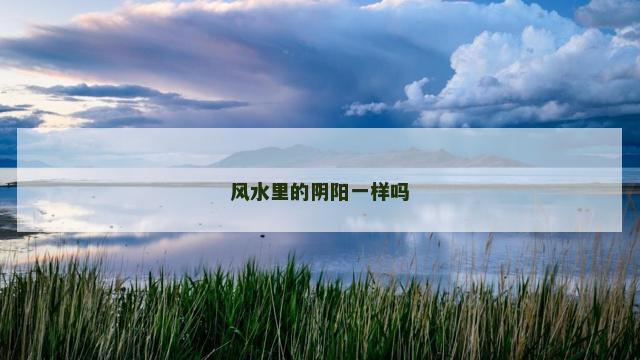 风水里的阴阳一样吗