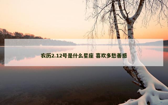 农历2.12号是什么星座 喜欢多愁善感