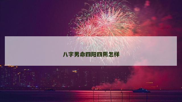 八字男命四阳四阴怎样