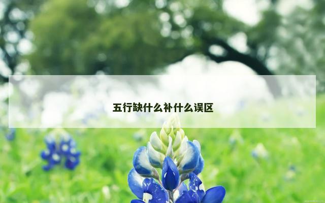 五行缺什么补什么误区