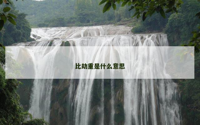 比劫重是什么意思