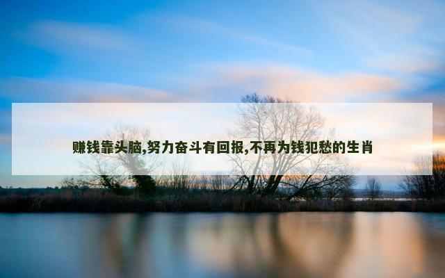 赚钱靠头脑,努力奋斗有回报,不再为钱犯愁的生肖