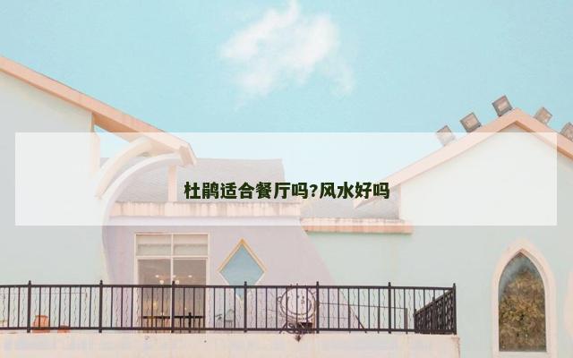 杜鹃适合餐厅吗?风水好吗