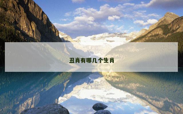 丑肖有哪几个生肖
