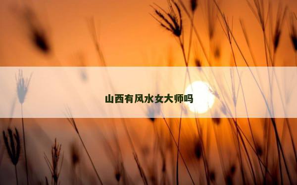山西有风水女大师吗