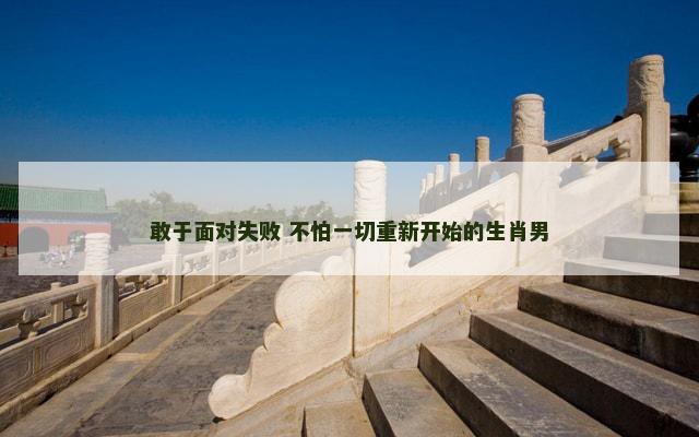 敢于面对失败 不怕一切重新开始的生肖男