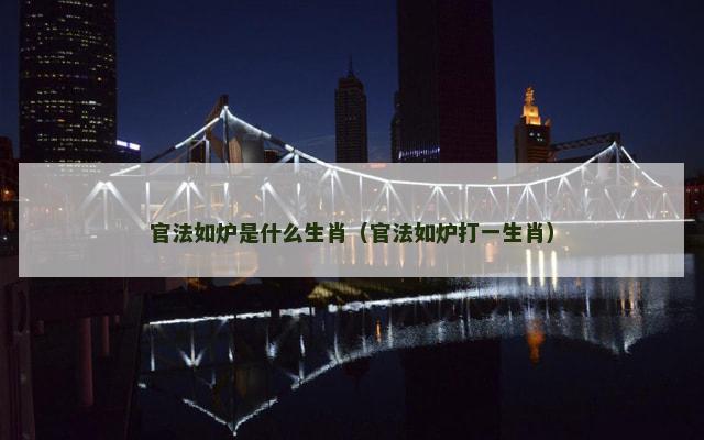 官法如炉是什么生肖（官法如炉打一生肖）