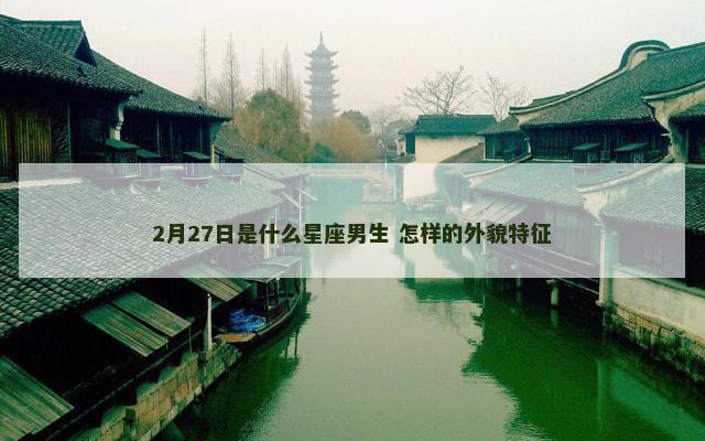 2月27日是什么星座男生 怎样的外貌特征