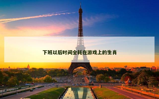 下班以后时间全耗在游戏上的生肖