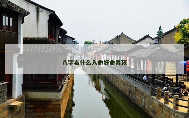 八字看什么入命好命男孩