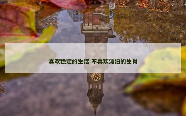 喜欢稳定的生活 不喜欢漂泊的生肖