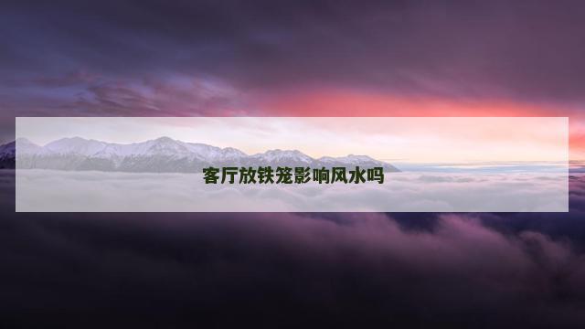 客厅放铁笼影响风水吗