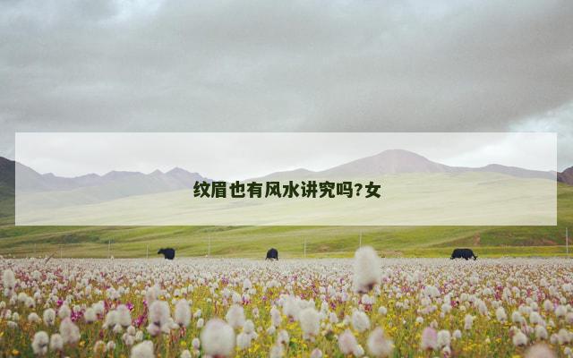 纹眉也有风水讲究吗?女