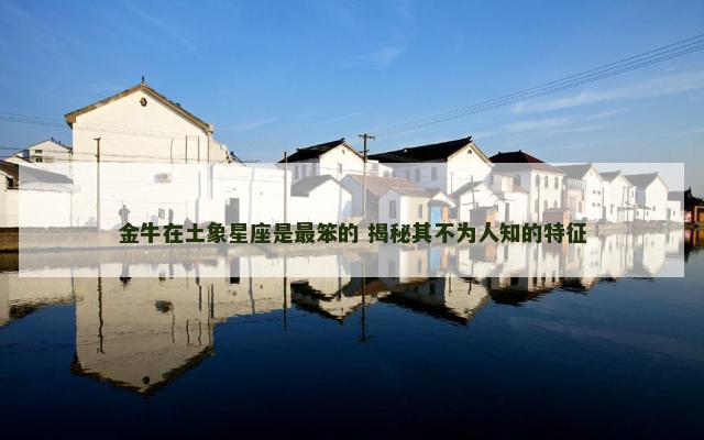 金牛在土象星座是最笨的 揭秘其不为人知的特征