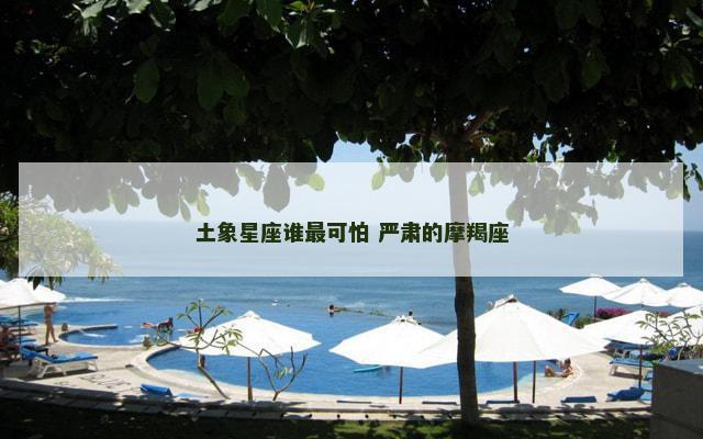 土象星座谁最可怕 严肃的摩羯座