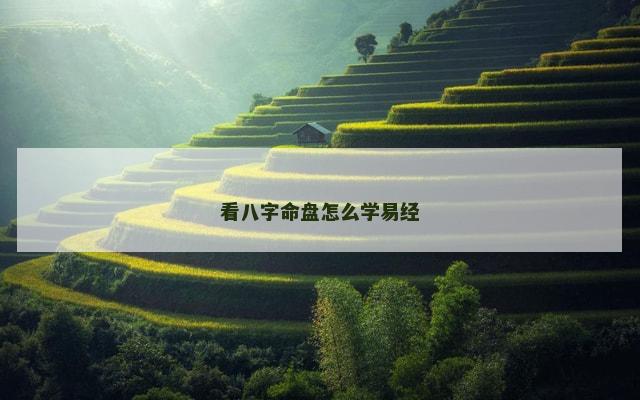 看八字命盘怎么学易经