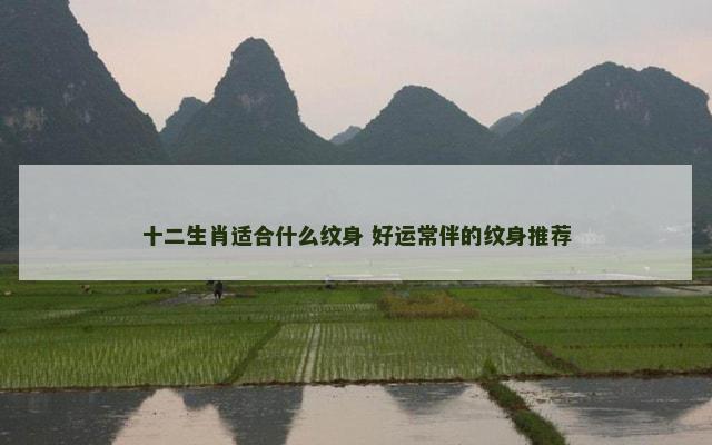 十二生肖适合什么纹身 好运常伴的纹身推荐