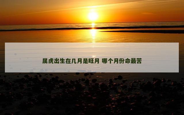 属虎出生在几月是旺月 哪个月份命最苦