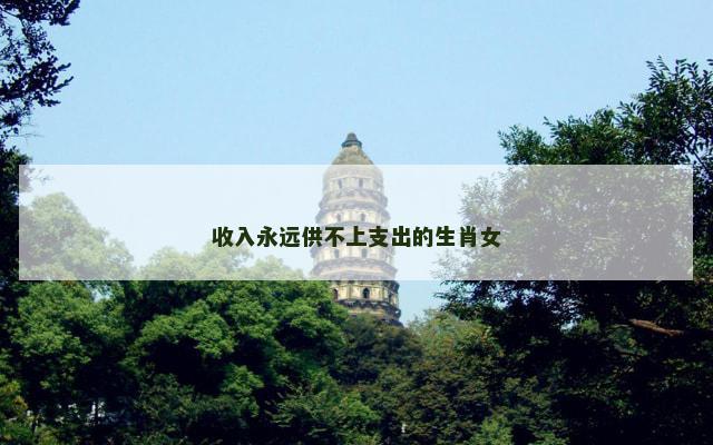 收入永远供不上支出的生肖女