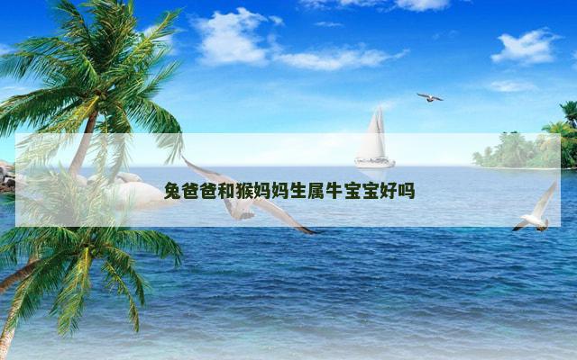 兔爸爸和猴妈妈生属牛宝宝好吗