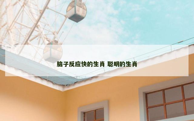 脑子反应快的生肖 聪明的生肖