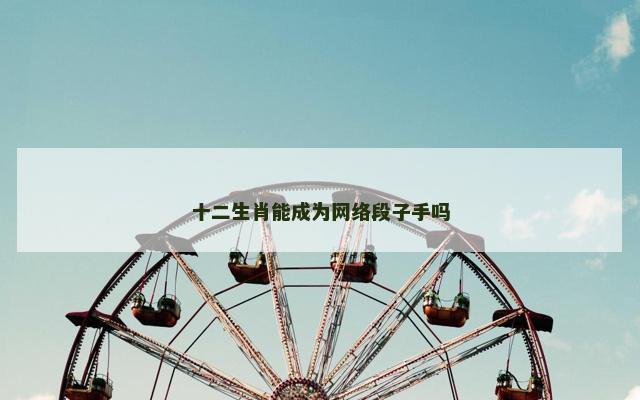 十二生肖能成为网络段子手吗