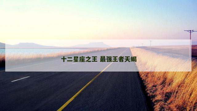 十二星座之王 最强王者天蝎