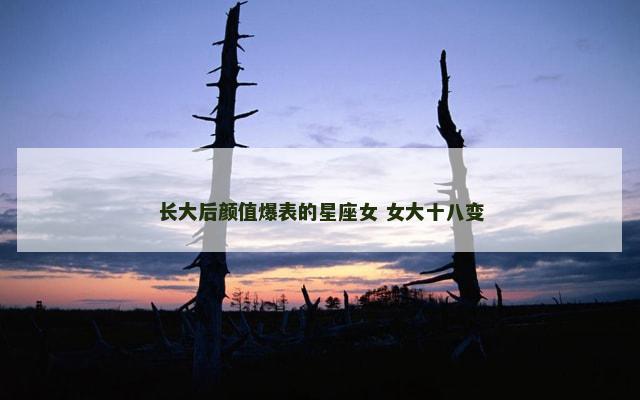 长大后颜值爆表的星座女 女大十八变