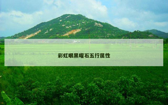 彩虹眼黑曜石五行属性