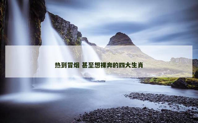 热到冒烟 甚至想裸奔的四大生肖