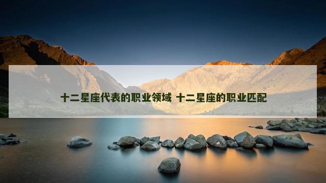 十二星座代表的职业领域 十二星座的职业匹配