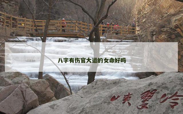 八字有伤官大运的女命好吗