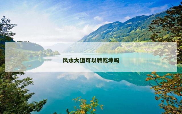 风水大道可以转乾坤吗